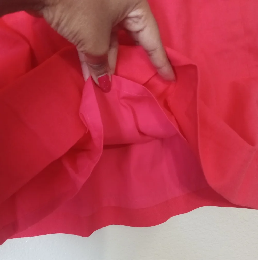 J.Crew Casual Lined Coral Red Linen Blend Mini Skirt A-line NWT
